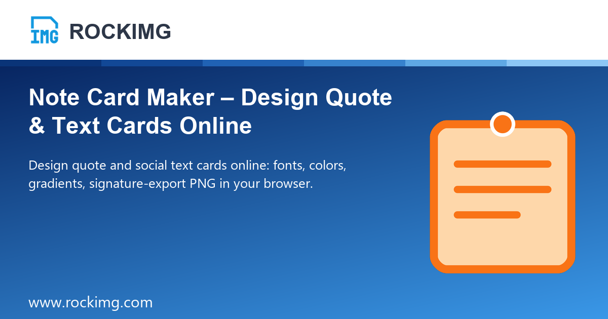 Note Card Maker – Design Quote & Text Cards Online | ROCKIMG